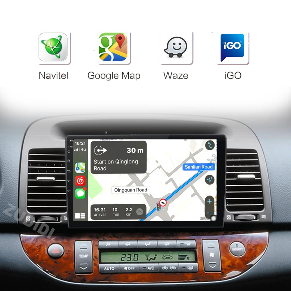 2din Car Android 13 Carplay For Toyota Camry 2002 2003 2004 2005 2006 Video Radio Bluetooth Multimedia Player GPS Carplay DSP