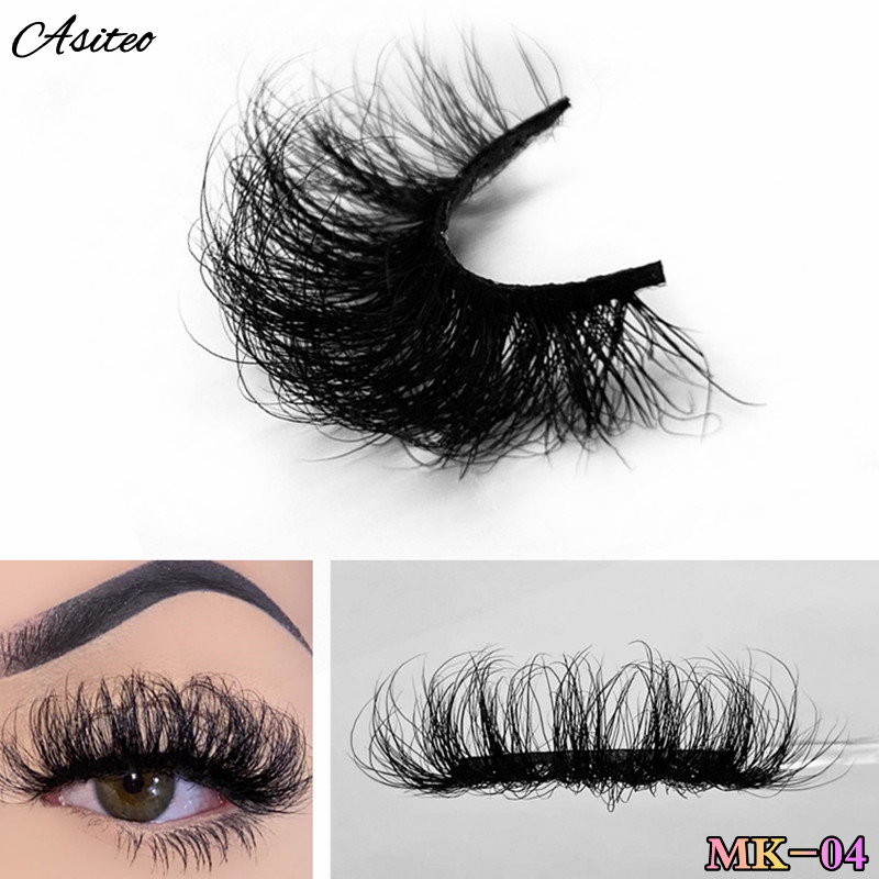 Asiteo New Arrival 25mm Real Mink Lashes Wholesale Bulk 3d False Eyelashes Makeup Handmade Soft Volume Natural Fluffy Lashes