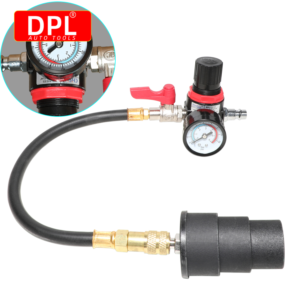 Turbo System Leakage Tester Turbocharger Air Pressure Guage Cooling System Intercoolers Radiators Hose Leaks Test with Regulator