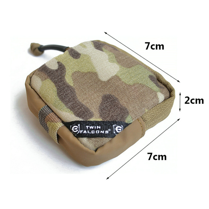 Military Outdoor Tactical Mini Accessories Pouch for Earphone EDC Key Bag Pouch Coin Purse Wallet Multicam Zipper Tool Bag P041