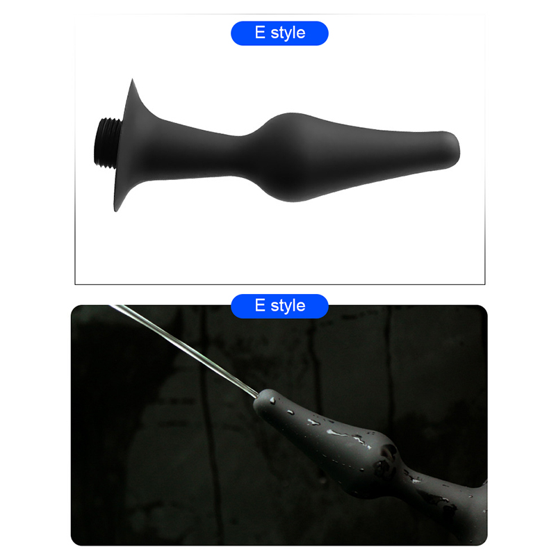 Enema Douche Cleaner BDSM Shower Head for Male Female Fetish Gay Soft Silicone Enemator Rectal Vagina Wash Anal Enema Cleaner