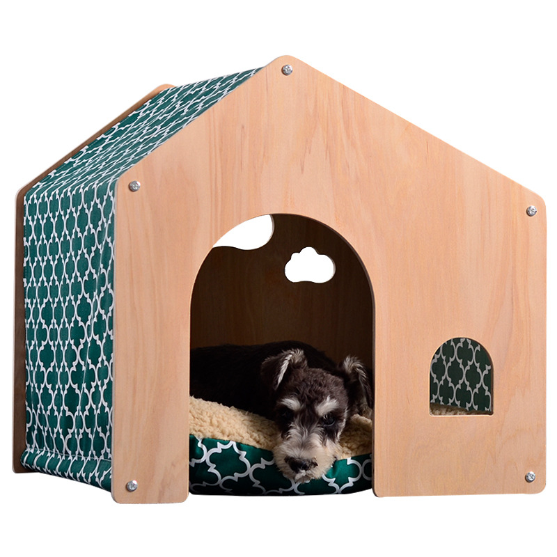 Luxury Eco-friendly Portable Cheap Multifunction Outdoor Large Pet Wooden Dogs House Bed