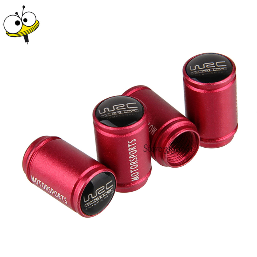 Car Styling Auto Wheel Tire Valve Stem Caps Rim Sticker for WRC for Infiniti Opel Peugeot Fiat Vauxhall Ford Toyota Volkswagen