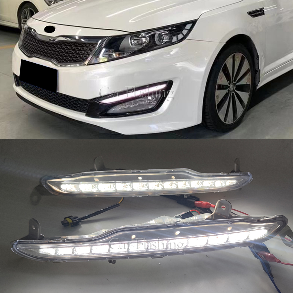 Car Left Right DRL Front Bumper LED Daytime Running Light For KIA K5 Optima 2010 2011 2012 2013 Day light