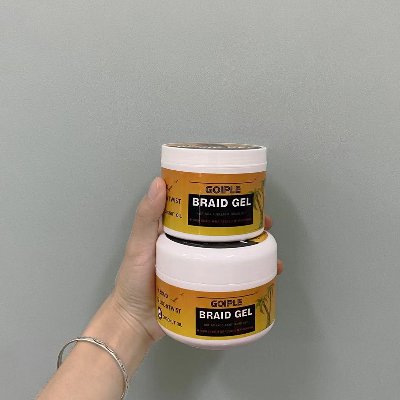 GOIPLE Long Lasting Hold Braid Gel for Black Women Shine n Jam Loc and Twist Wax Tames Frizz Edges Hair Cornrow Styling Product