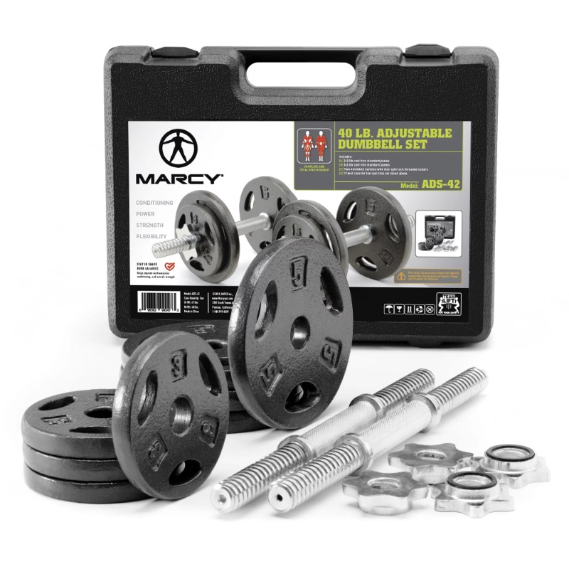 40 lbs. Adjustable Dumbbell Set with Carrying Case ADS-42