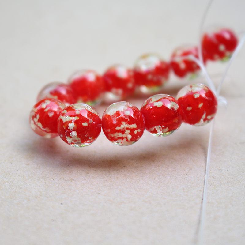 Glow in the Dark Red Lampwork Glass Beads for Jewelry Making Jewelry Supplies Bisuteria Materiales Koraliki Bracelets Pulsera