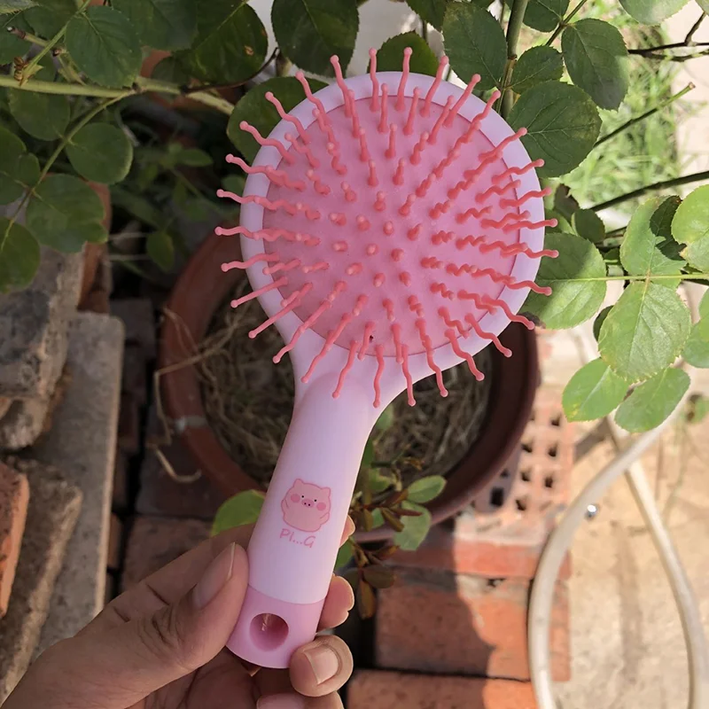 Anti-static Magic Detangler Hair Curl Straight Massage Comb Hair Brush Hair Care Styling Tools with Mirror