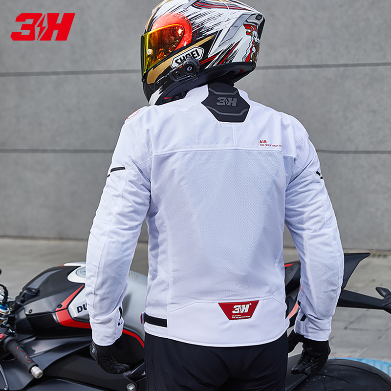Summer Motorcycle Racing Jacket Men Breathable Mesh Biker Jacket Waterproof Protective Gear Coat Motorbike Reflective Clothing