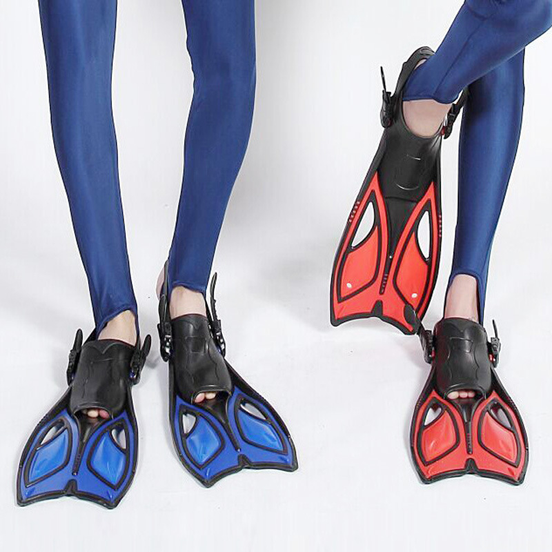 Professional Scuba Diving Fins Adult Adjustable Swimming Shoes Silicone Long Submersible Snorkeling Foot Monofin Diving