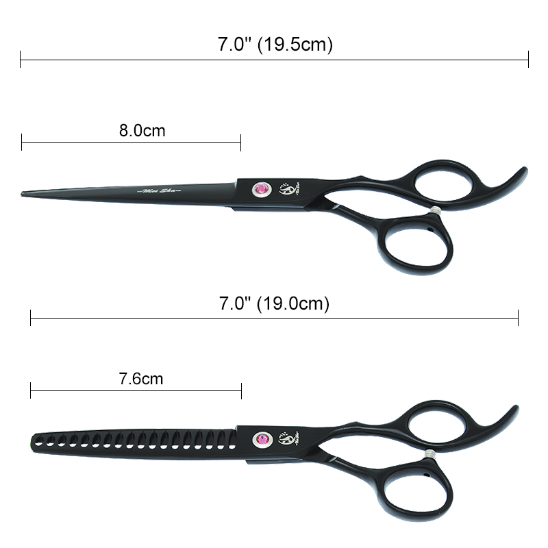 7 inch Meisha Pet Grooming Scissors Japan Steel Dog Scissors Pet Shears Animals Cutting Thinning Curved Haircut Supplies B0033A
