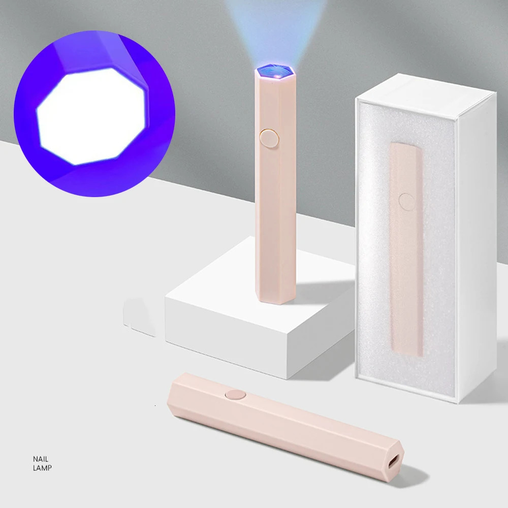 Portable Salon Quick Dry USB Nail Dryer Machine Home Potherapy Tools Mini Nail Dryer Lamp UV LED Nail Light Flashlight Pens # o240629