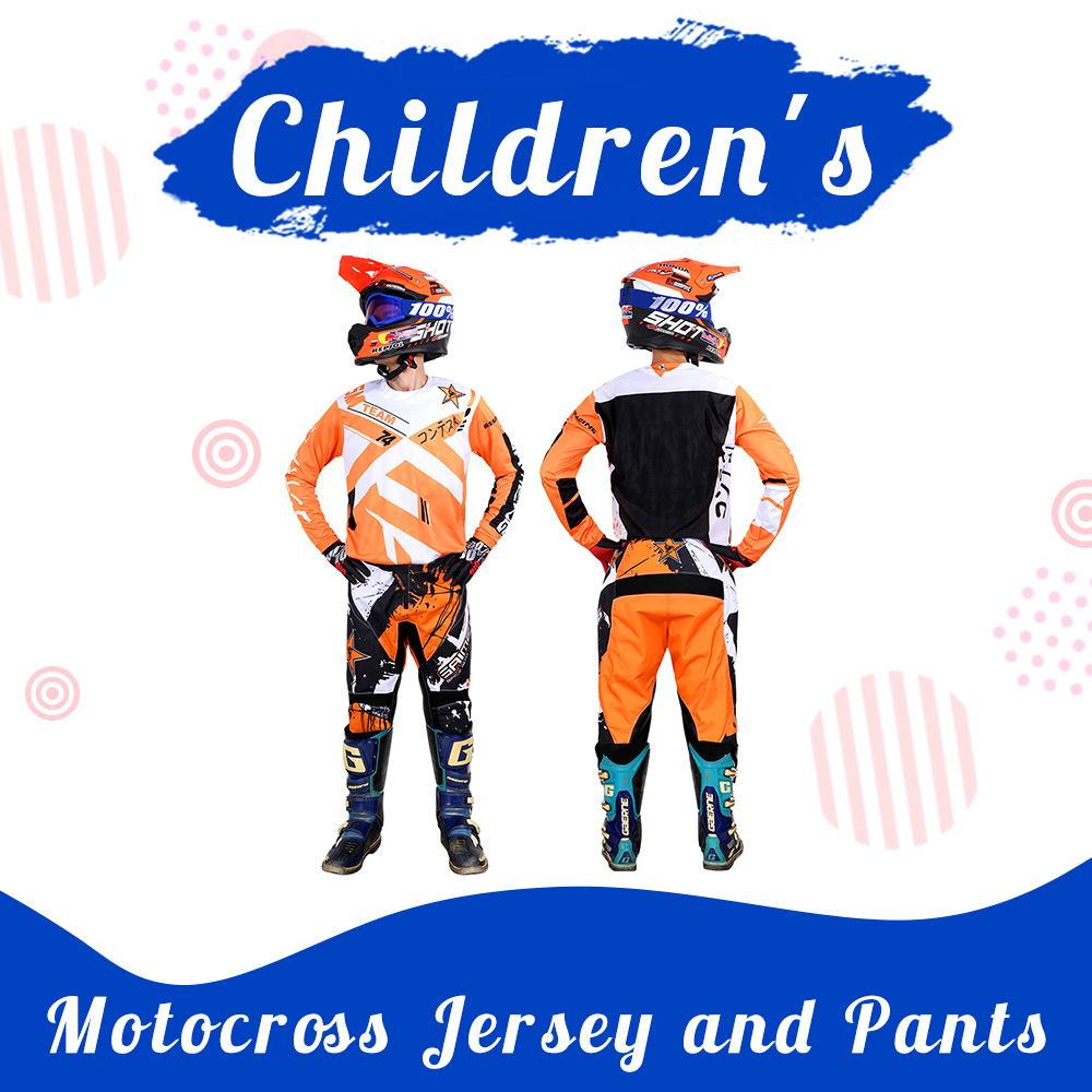 children's Motocross Jersey and Pants Youth Motorcycle clothes racing suit gear set Enduro MX Combo Kids Kits ATV 20/22/24/26/28