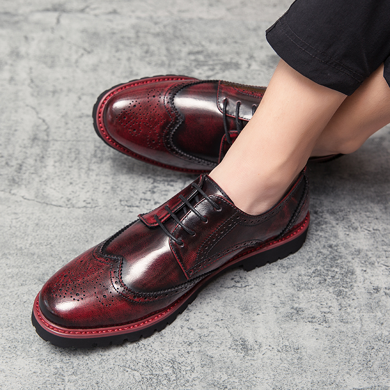 2025 NEW Wedding Fashion Men's Dress Patent Leather Designer Brogue Carved Groom Business Formal Casual Loafers Oxfords Shoes Men 5308 hurenlakes