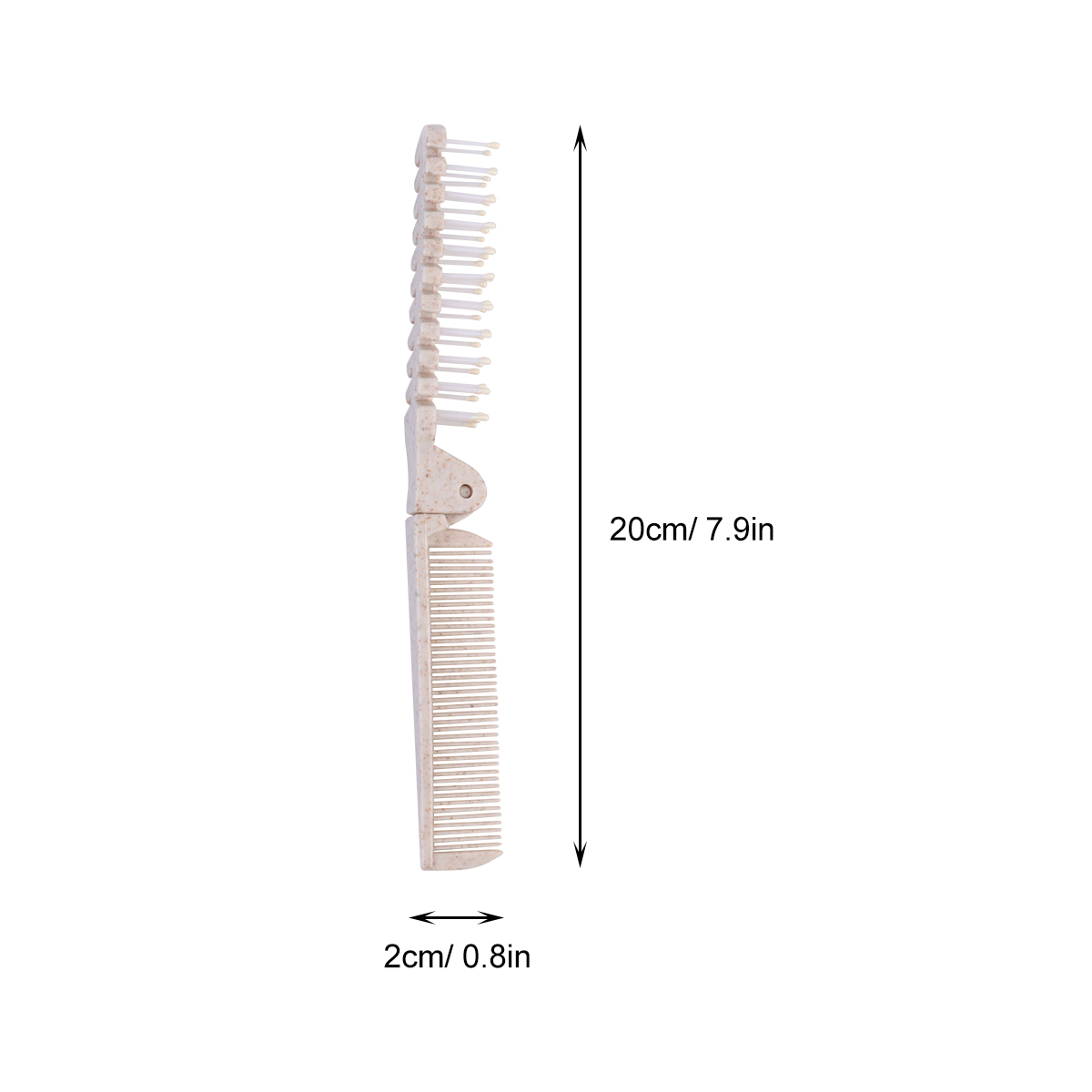 8 Pcs Folding Comb Anti-static for Curly Hair Straightener Plastic Double-Heade Foldable