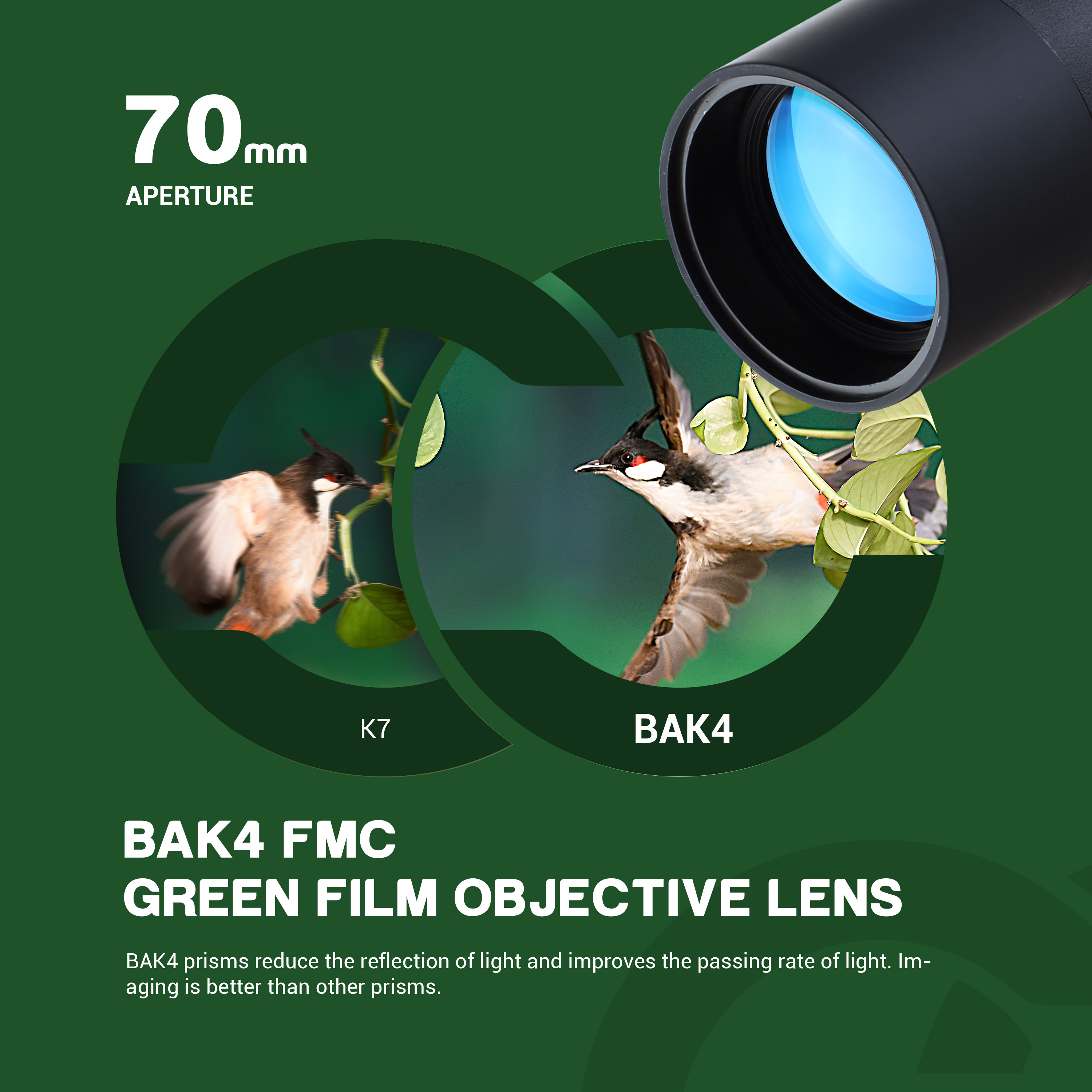 Spotting Scope with Tripod Cell Phone Adapter 25-75 X 70 BAK4 Target Scope Straight Eyepiece Waterproof Spotting Scopes