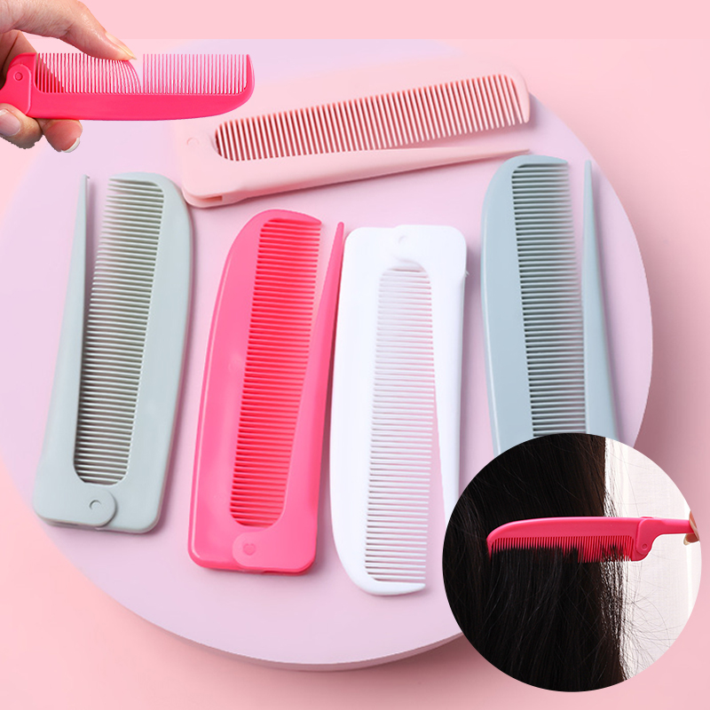 Wholesale Foldable Massage Hair Comb Pointed Tail Comb for Women Hairdressing Styling Tool Anti Static Travel Hair Comb Brush