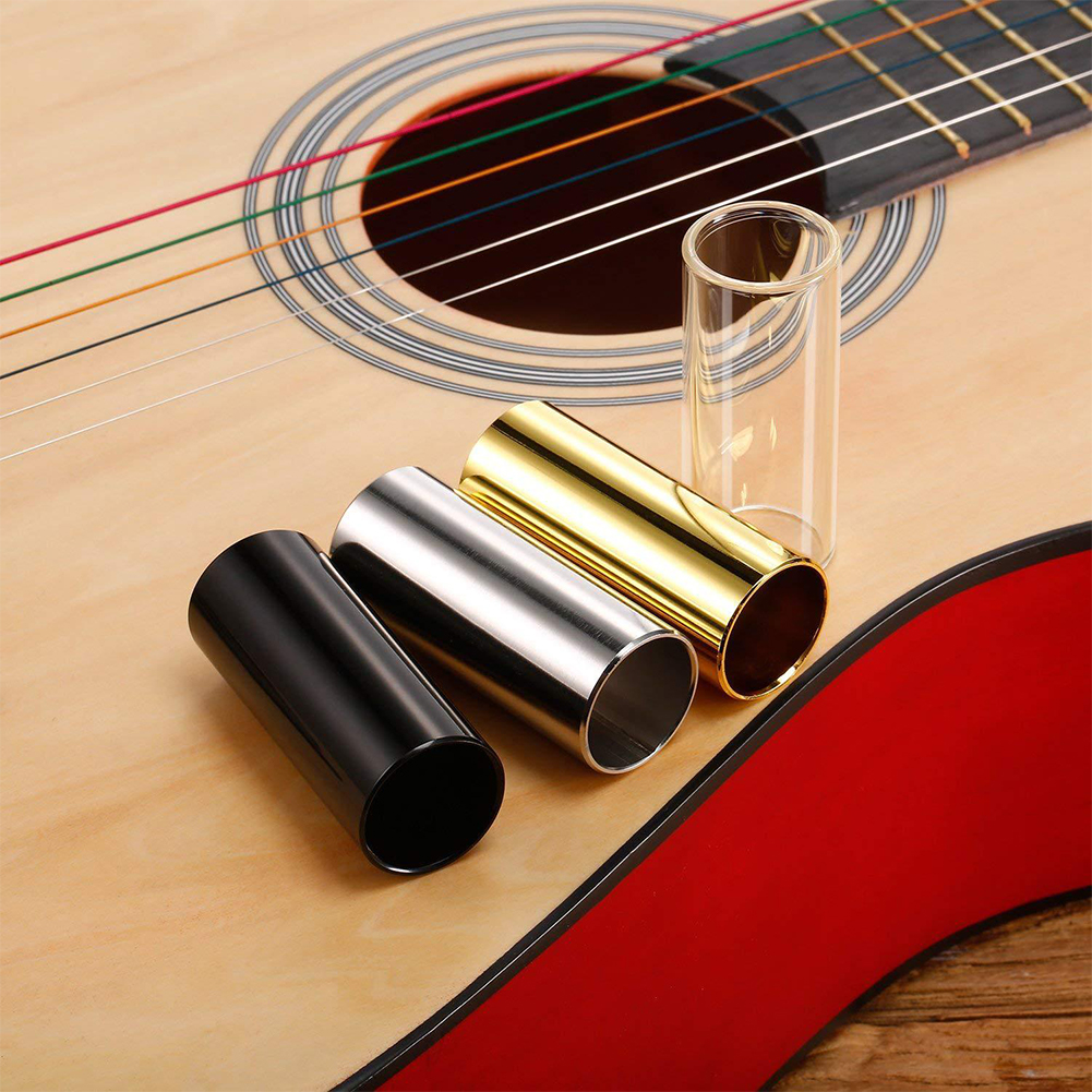 70MM High Guitar Slide Bar Finger Slides Metal /Glass For Guitar Ukulele String Instruments Accessories Clear Slide 70x25mm
