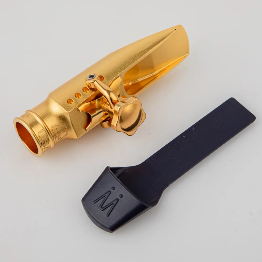 High Quality Professional Tenor Soprano Alto Saxophone Metal Mouthpiece Gold Plating Sax Mouth Pieces Accessories Size 5 6 7 8