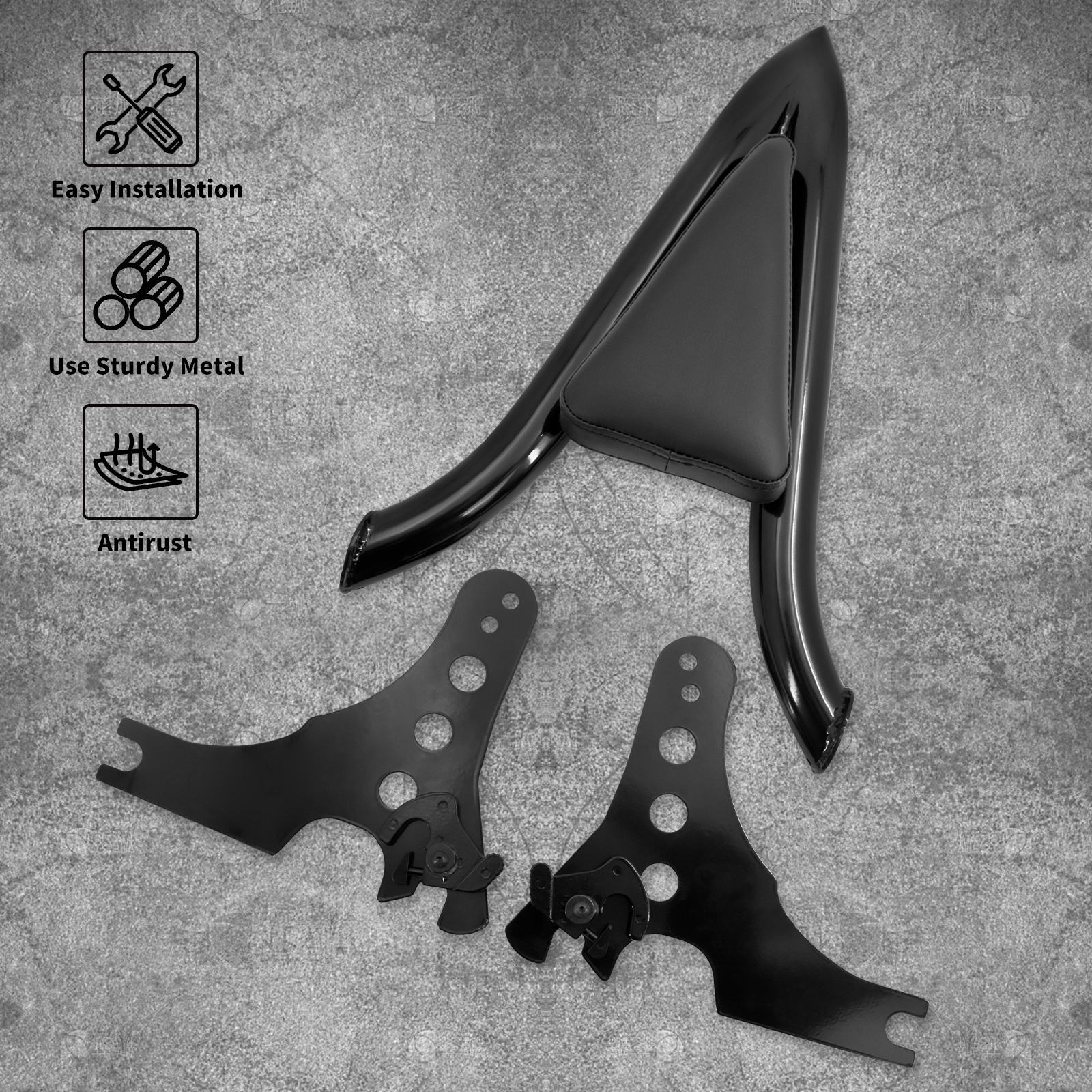 Motorcycle Black Passenger Backrest Rear Sissy Bar Detachable For Harley Sportster 72 48 883 1200 Roadster Forty Eight 2004-2021