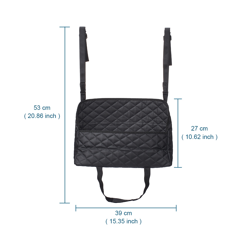 Auto Seat Armrest Box Gap Storage Bag PU Leather Front Seat Organizer Bag Handbag Tissue Holder Stowing Tidying Central Pouch