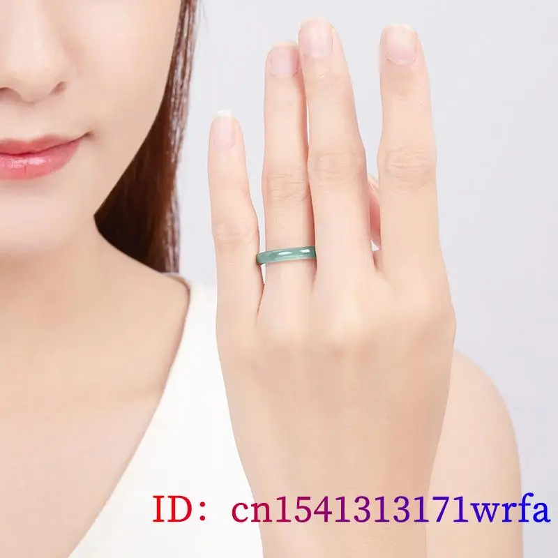 Burmese Jade Rings for Women Talismans Jewelry Amulets Green Gemstone Emerald Vintage Jadeite Luxury Natural Charm Charms