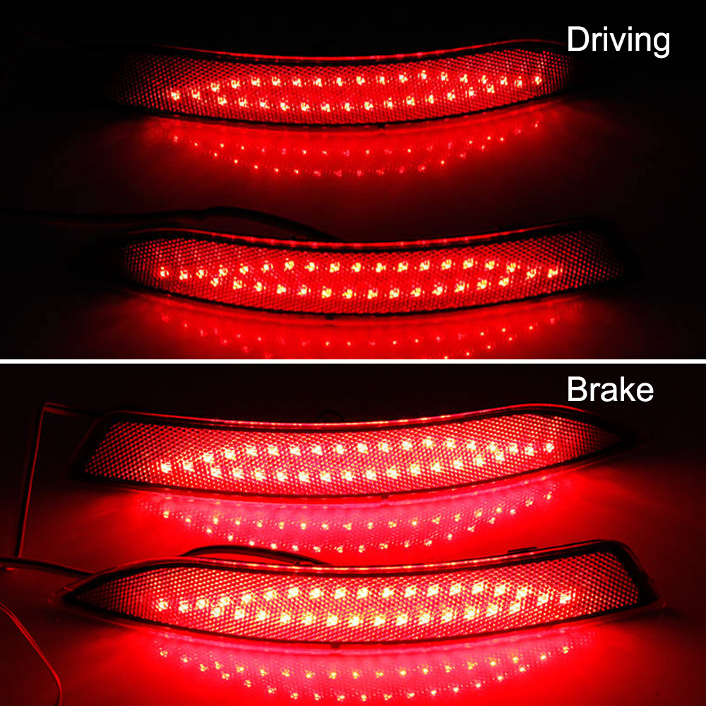 OKEEN 2pcs LED Rear Bumper Reflector Light For VW Jetta Mk6 2012 2013 2014 2015 Car Driving Brake Light Auto Rear Tail Light 12V