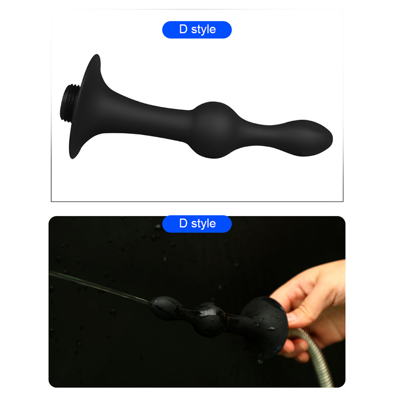 Enema Douche Cleaner BDSM Shower Head for Male Female Fetish Gay Soft Silicone Enemator Rectal Vagina Wash Anal Enema Cleaner