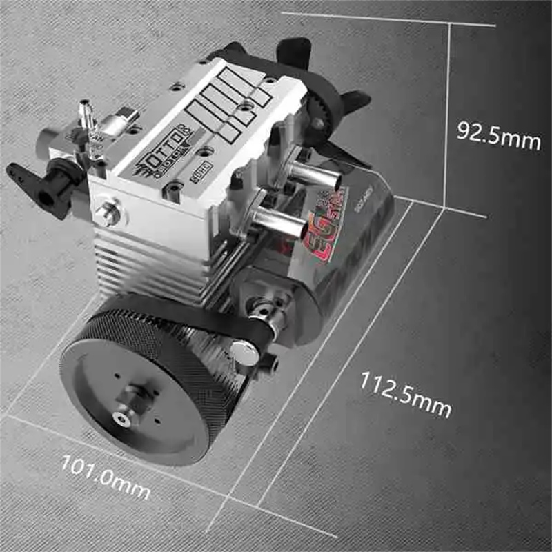 TOYAN FS-L200AC Engine Model 7cc Inline 2 Cylinders 4 Stroke Air Cooled Nitro Engine Model Kit - DIY Assembly Version