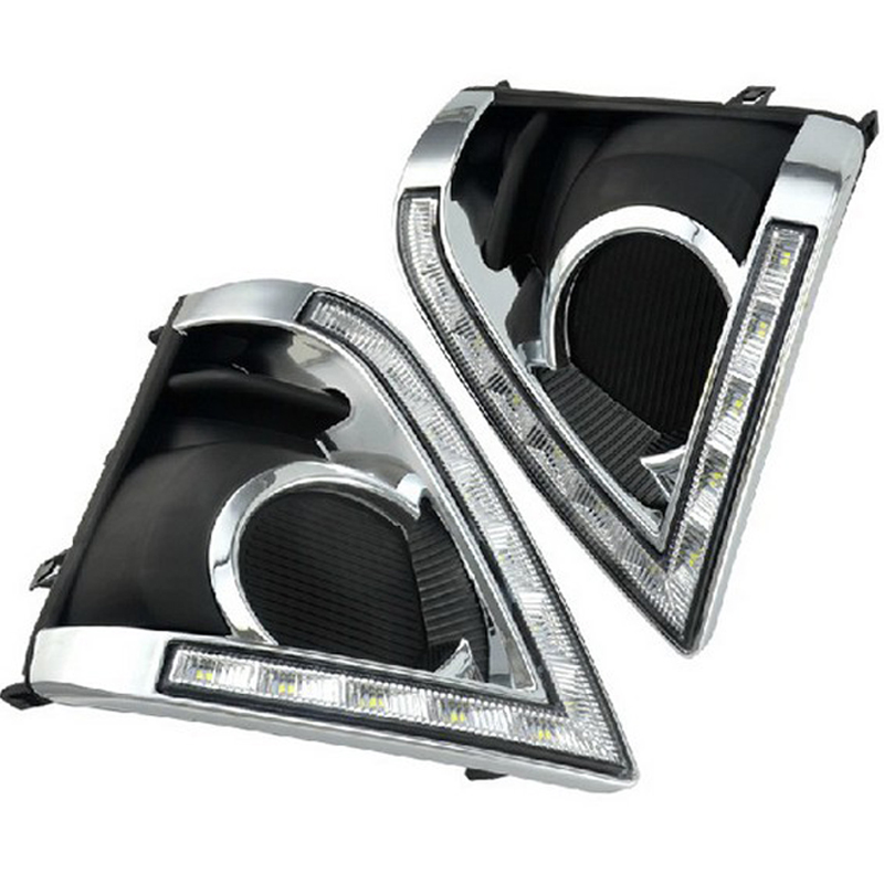 2pcs Car LED Daytime Running Light DRL Daylight Fog Lamp Headlight Kit For Toyota Yaris vios DRL 2013 2014 2015