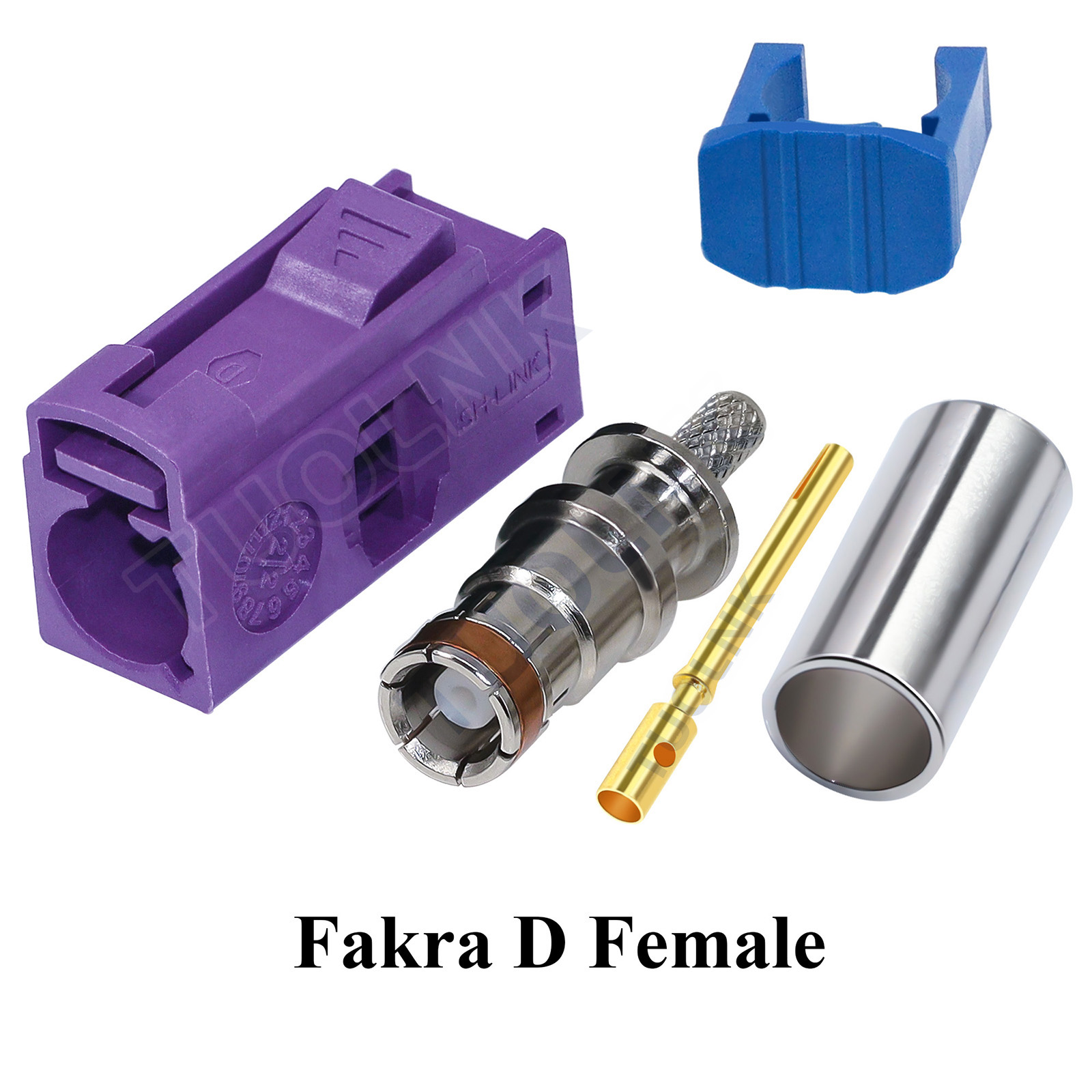 Fakra Female Crimp Connector Car Radio FM GPS Antenna Fakra Adapter for RG316 RG174 Pigtail Cable A B C D E F G H I K Z