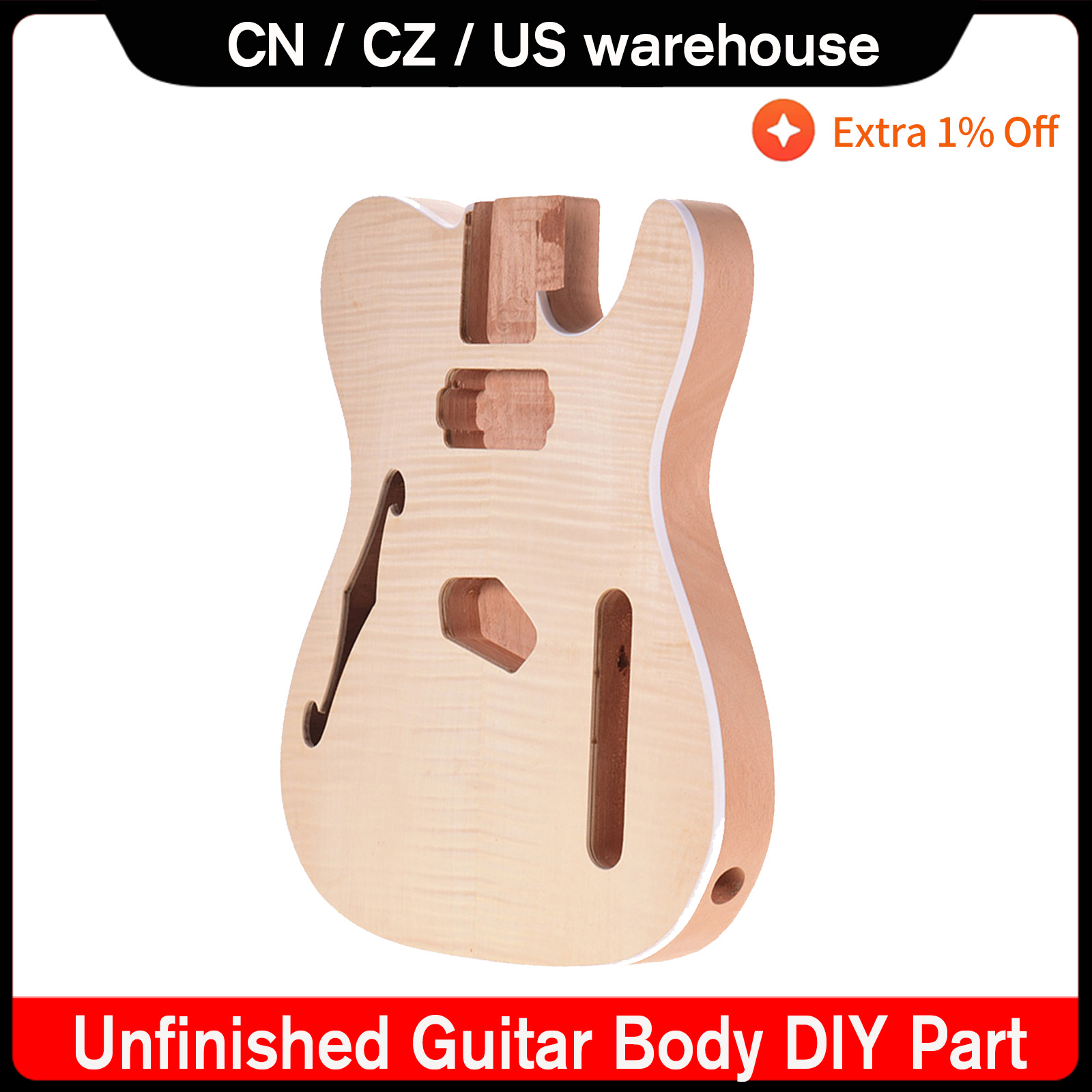 Unfinished Guitar Body Mahogany/ Basswood /Sycamore Wood Blank Guitar Barrel for Electric Guitars DIY Parts Guitar Accessories