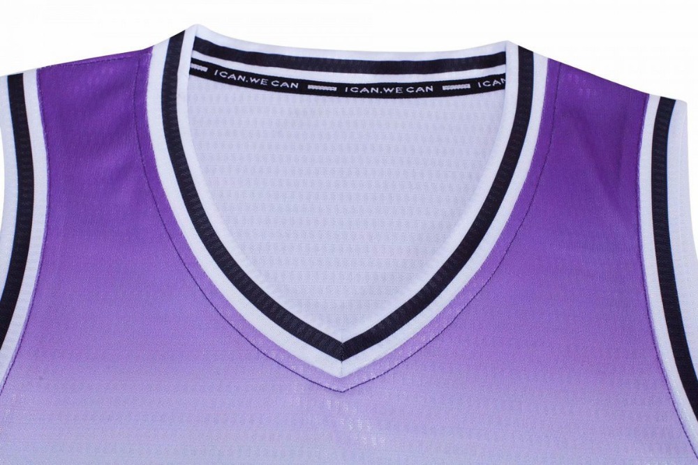 Men & Child Gradient Basketball Jersey + Short Sets , Youth Top College Basketball Training Uniforms Athlete Throwback Kits Suit