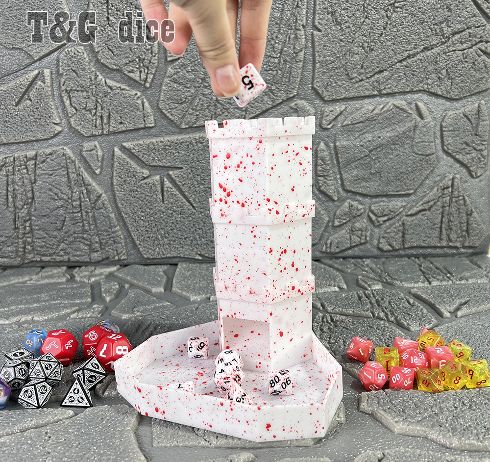 Bricks Castle Dice Rolling Tower for Fair and Random Dice Rolling Compatible with Board Games, D&D and RPGs
