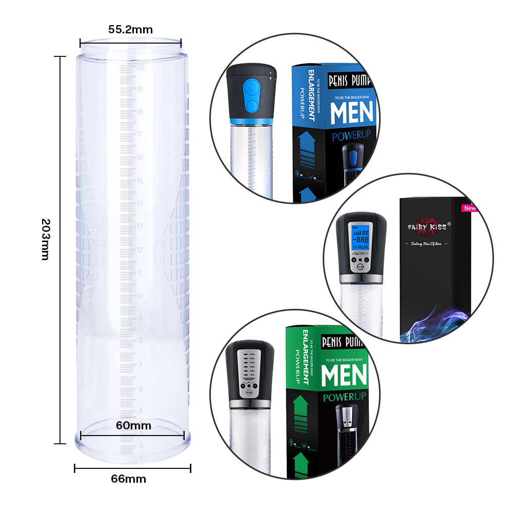 Accessories For Penis Pump Cylinder Penis Extender For Men Penise Enlargement Vacuum Pump Cover Replacement Sleeve Flask Part
