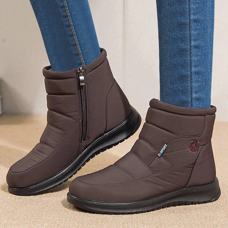 Women Boots Waterproof Snow Boots For Winter Shoes Women Zipper Ankle Boots Winter Botas Femininas Keep Warm Botines Female 240629