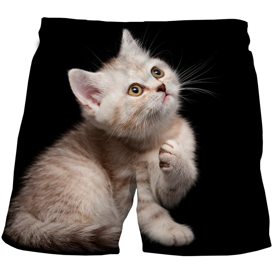 Kids Baby Galaxy Animal Cat Pizza 3D Print Beach Shorts For Boys Girls Summer Children Casual Swimming Clothes Dry Quickly Pants