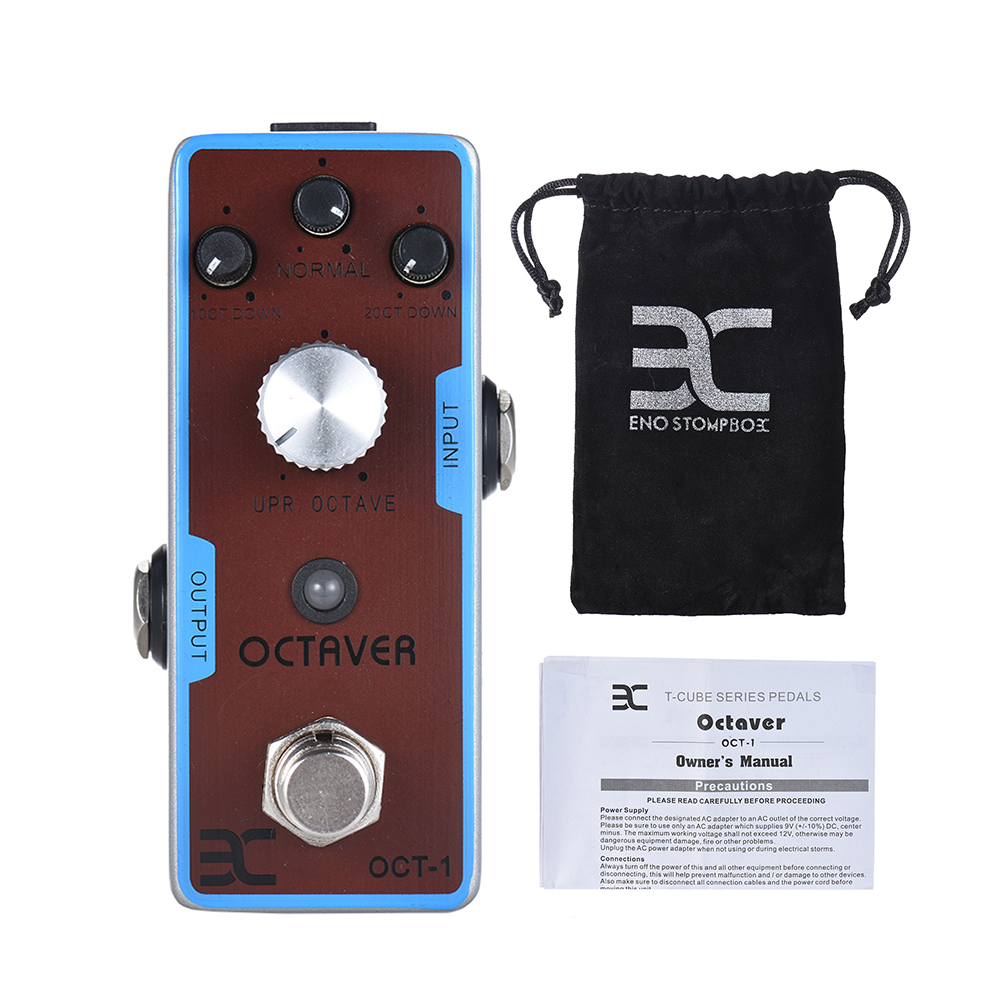 ENO EX OCT-1 OCTAVE Mini Octave Guitar Effect Pedal True Bypass Full Metal Shell Electric Guitar Pedal Effect Guitar Accessories
