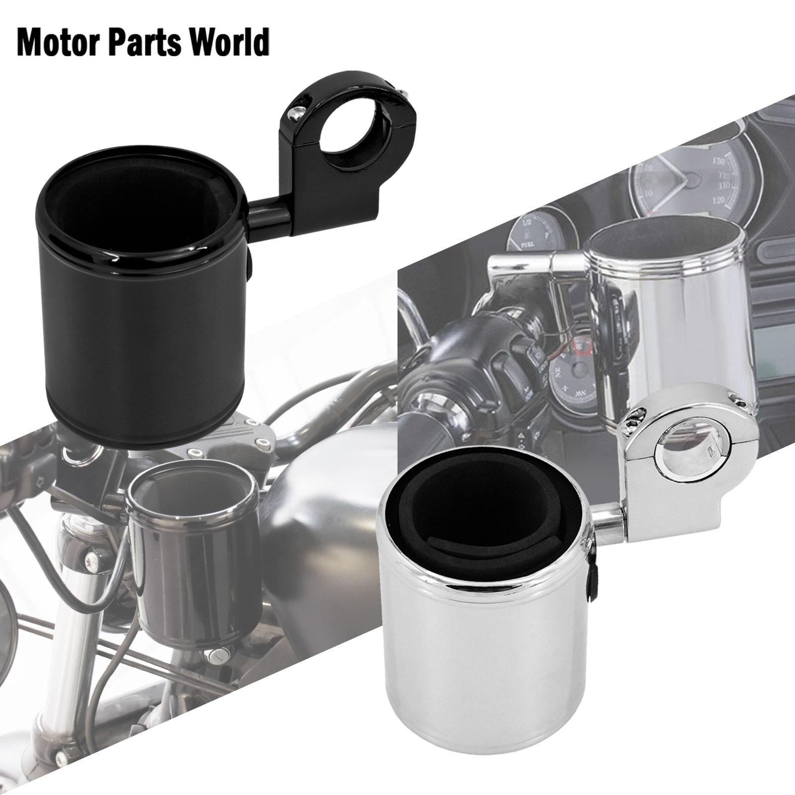 Universal Motorcycle Adjustable Cup Handlebar Holder 22mm-32mm Black/Chrome For Harley Touring Softail Dyna Sportster XL883 1200