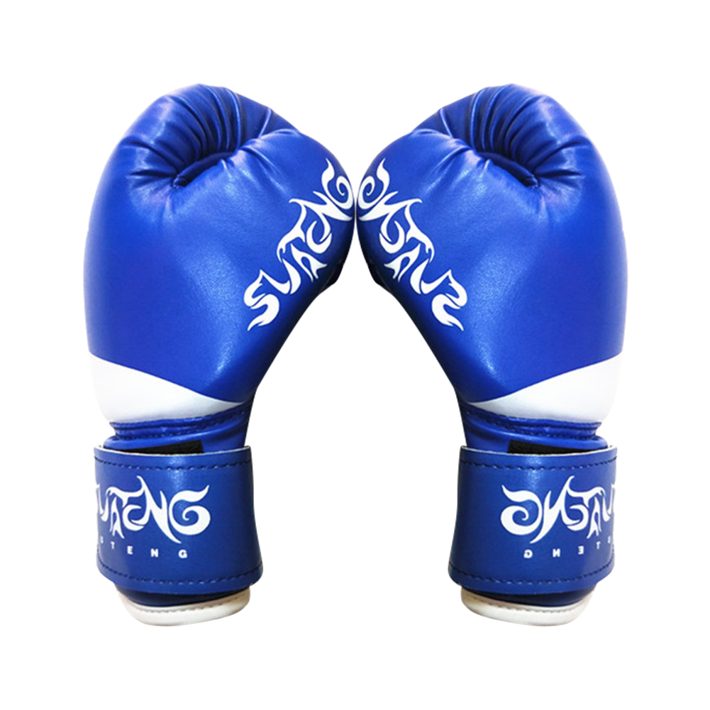 1 Pair Boxing Sanda Gloves Workout Exercise Training PU Leather Fight MMA Sanda Gloves for Karate Muay Thai Kickboxing Equipment