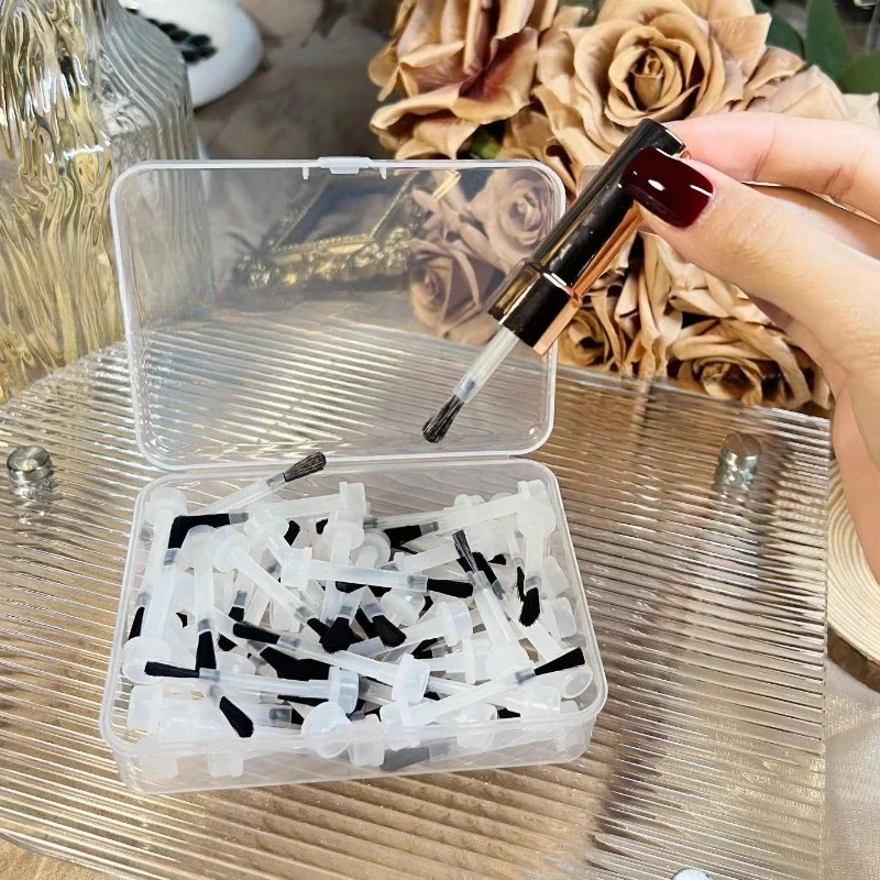 66Pcs/Box Disposable Nail Polish Brush Nail Polish Bottle Replacement Brush Nail Brush Liquid Applicators Manicure Tools