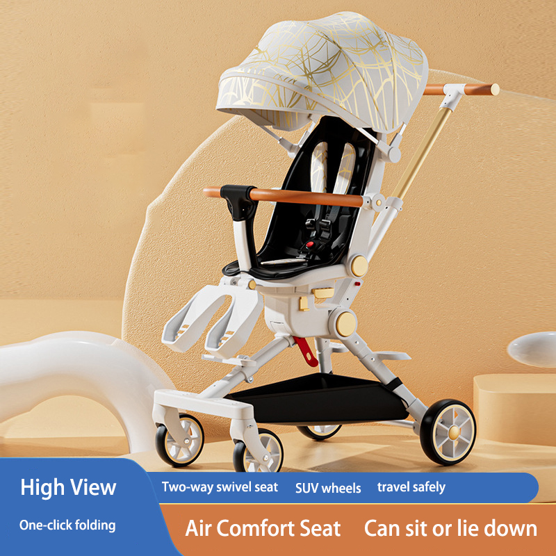 NEW Baby stroller lightweight baby trolley car four wheels stroller Can Lie and Sit with Dining plate portable baby stroller