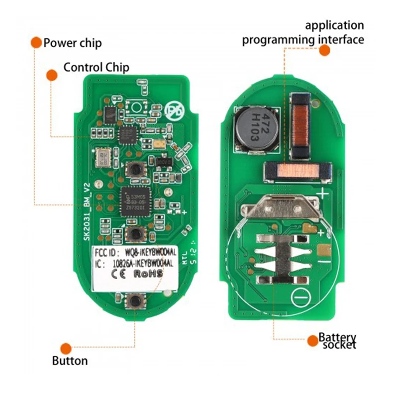 Autel IKEY Newest Series Universal Remote Smart Key Used with KM100 IM508 Key Programmer For BMW/Hyundai/Nissan/Chryslers/Ford