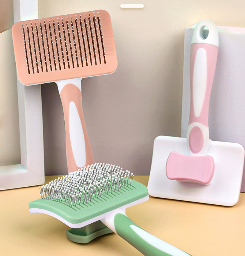 Big Pet Brush Self Cleaning Grooming Cat Dog Hair Brush Grooming Short Haired Cats Comb Short Hair Dogs Poodle Brush Grooming