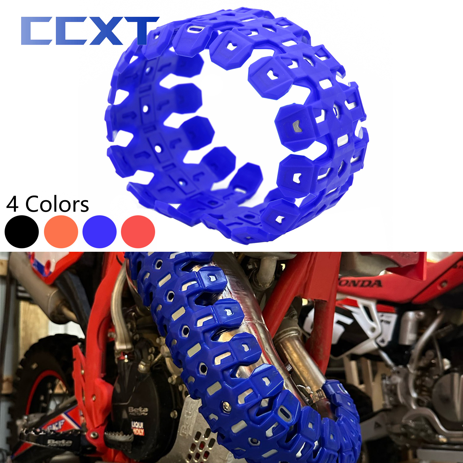 60CM Exhaust Shield Muffler Pipe Protector Cover Heat Shield For YAMAHA YZ125 YZ250 2005-2023 For SHERCO SE250 SE300 2014-2023