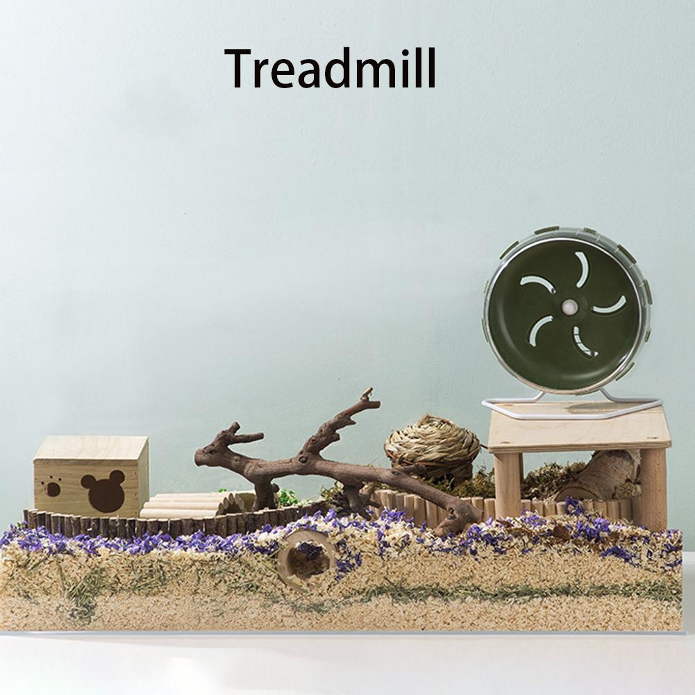 12cm Hamster Sport Running Wheel Rat Small Rodent Mice Silent Jogging Hamster Gerbil Exercise Play Toys Brackets Accessories