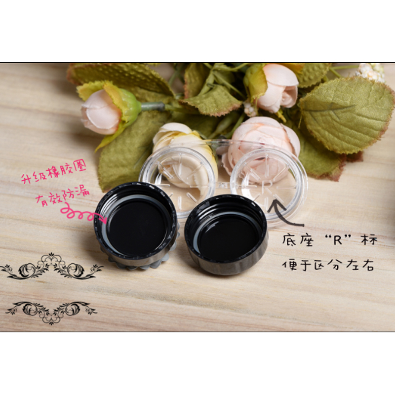 Vintage Retro Contact Lens Case Box With Mirror Travel Kit 2Pairs Container For Contact Lens Lenses Storage Box Glasses Case