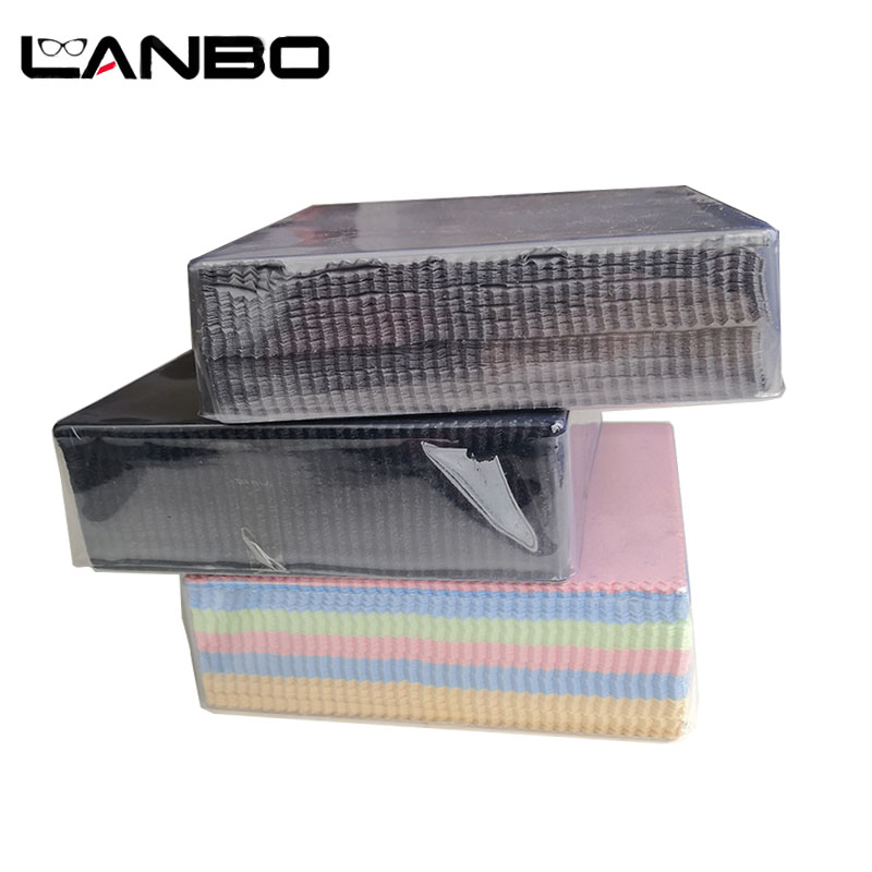 LANBO Individually Packaged 15x15CM Lens Clothes Clean Cloth Microfiber Sunglasses Eyeglasses Camera Glasses Duster Wipes