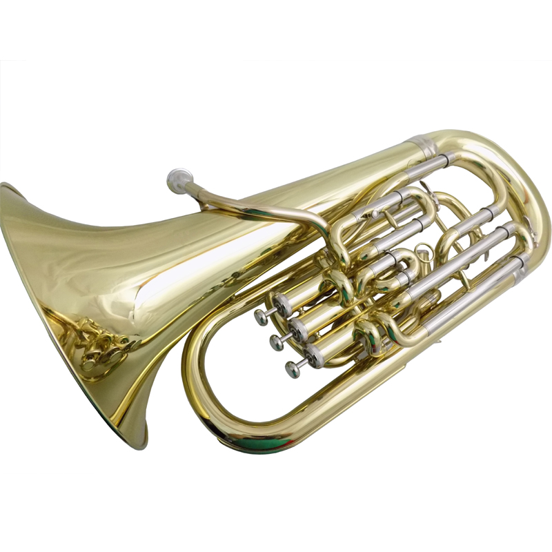Compensating Euphonium 3+1 Pistons Brass Musical Instruments with Hard Case Mouthpiece