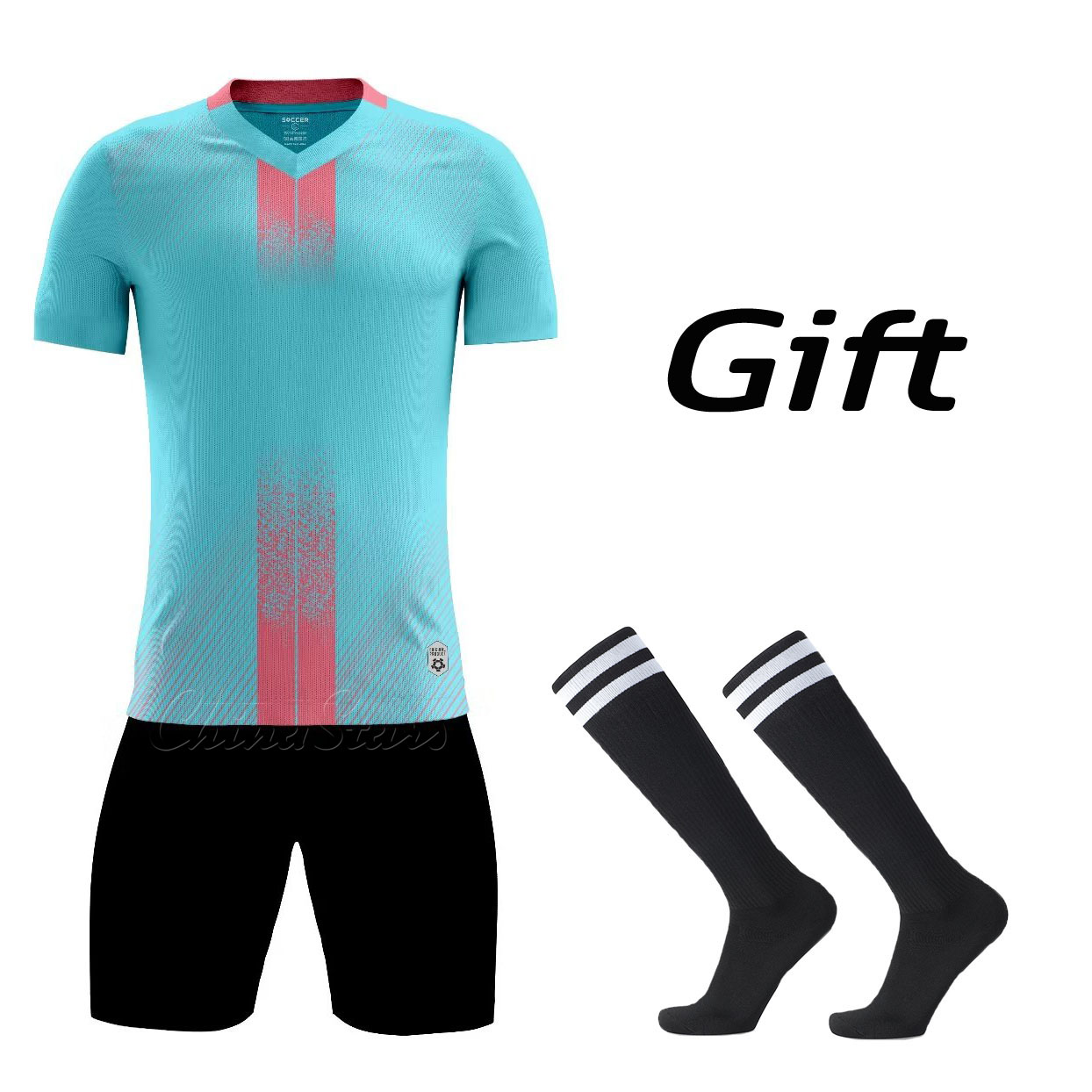 Men Kids Football Jersey Socks Personalized Soccer Shirt Set Custom Soccer Uniforms Breathable Training Football Uniform For Boy